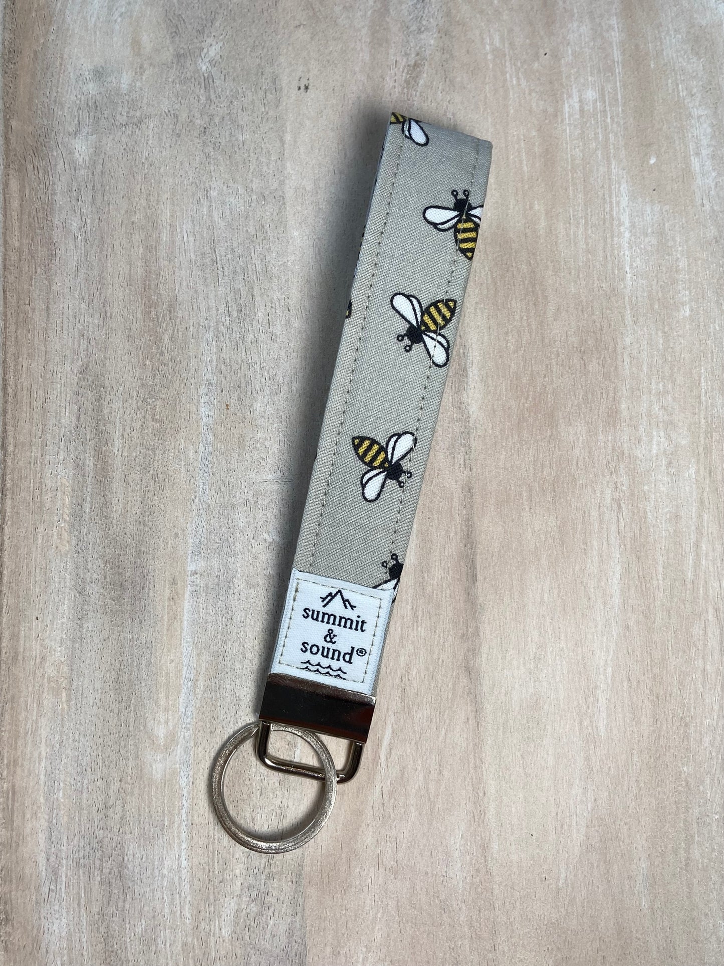 Gray Bees Keychain